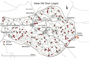 Jugol Map with shrines and mosques